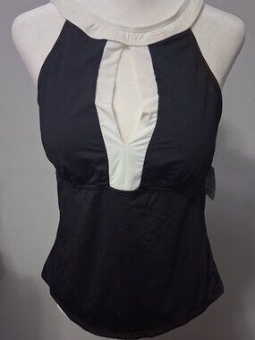 Liz Claiborne New York High-Neck Keyhole Tankini Swimsuit Top